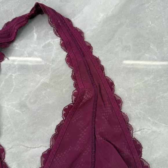 Women’s Intimately Free People Floral Lace Halter V-Neck Bralette Adjustable XL - Picture 8 of 16